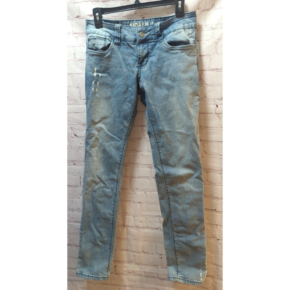 Hydraulic‎ Jeans Riley Slouch Skinny  women 5/6 light wash distressed